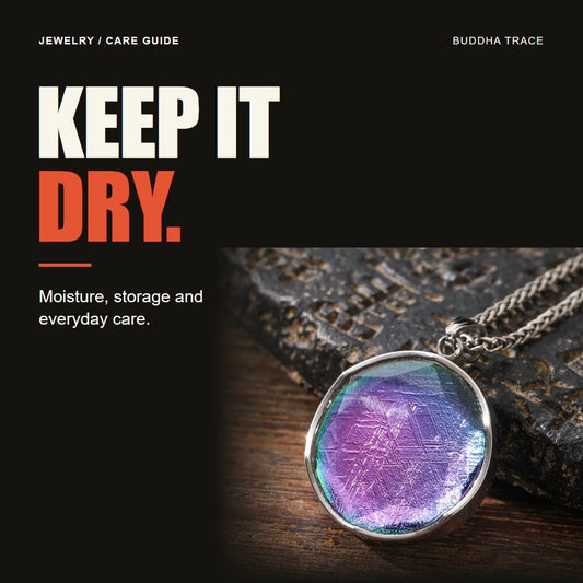 How to Care for Meteorite Jewelry and Limit Rust editorial cover with original product photography