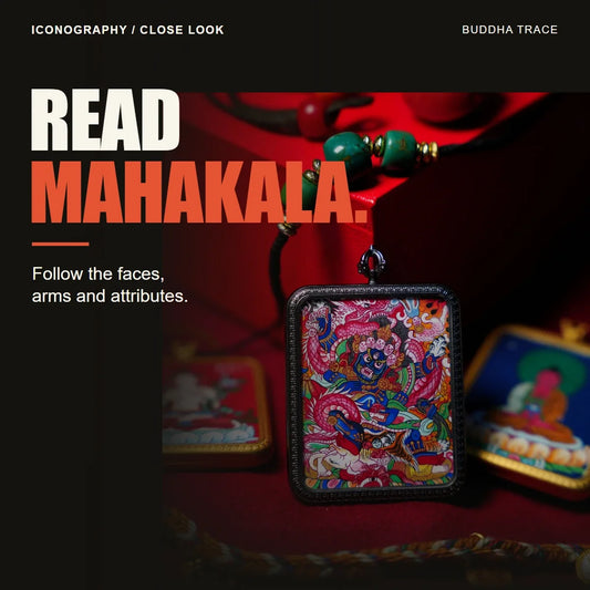 Mahakala Iconography: How to Read a Wrathful Protector Image editorial cover with original product photography and the headline READ MAHAKALA.