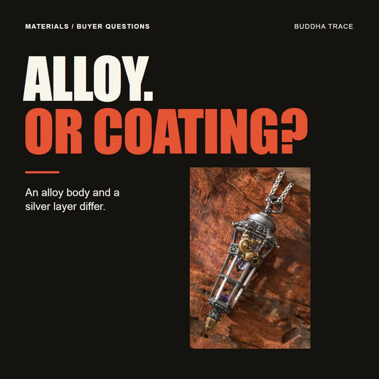 Sterling Silver vs. Silver Plated Jewelry: What Lies Beneath editorial cover with Buddhatrace product photography