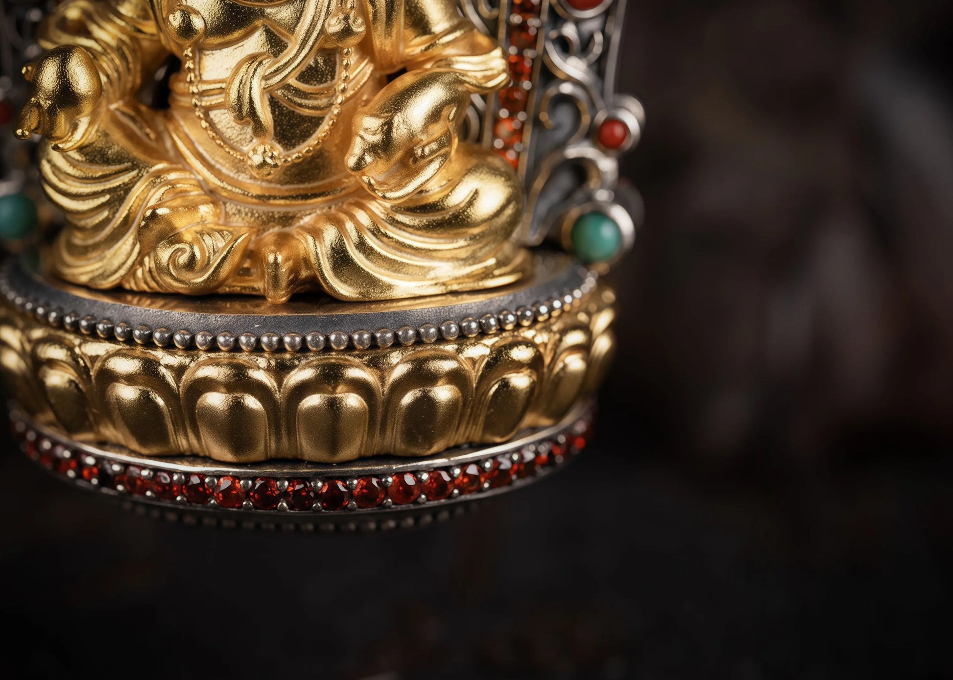 Buddha Trace Yellow Jambhala DZI Pendant Buddha Trace