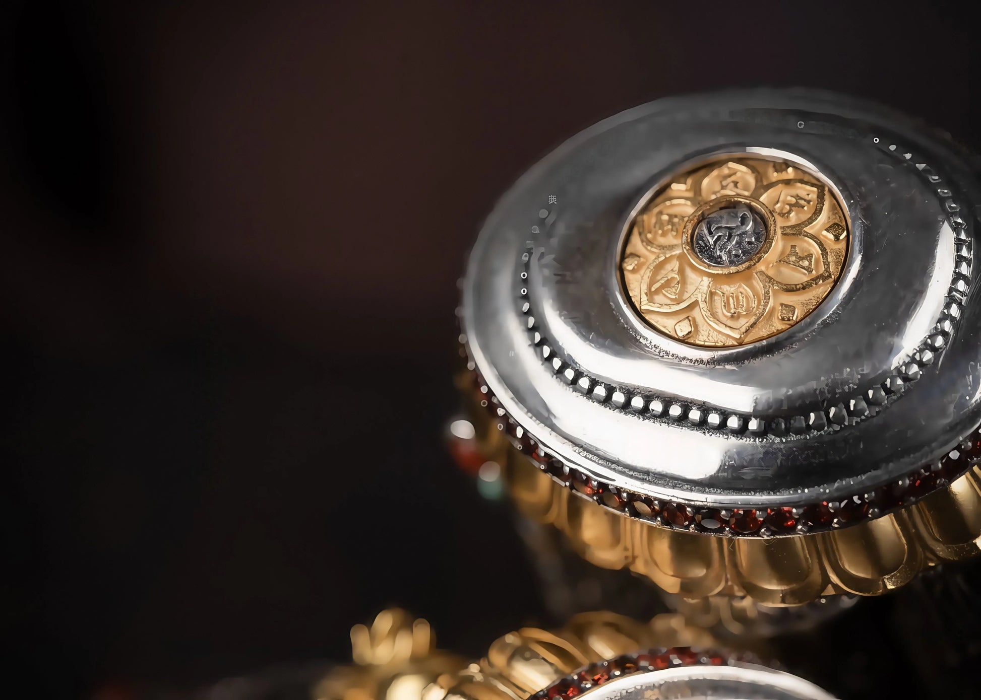 Buddha Trace Yellow Jambhala DZI Pendant Buddha Trace