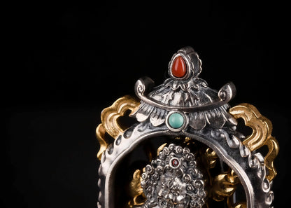 Buddha Trace Black Wealth God Heavenly Pearl Pendant Buddha Trace