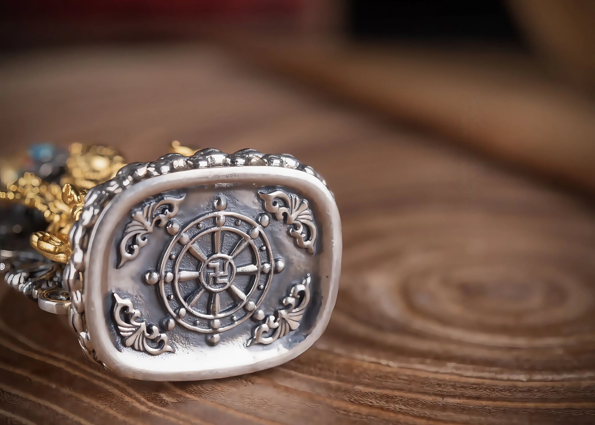 Buddha Trace Green Tara DZI Pendant Buddha Trace