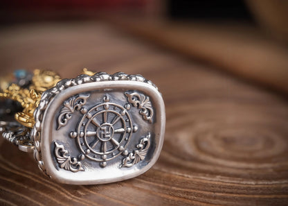 Buddha Trace Green Tara DZI Pendant Buddha Trace