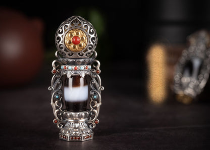 Buddha Trace Tibetan Manjusri Dzi Bead pendant Buddha Trace