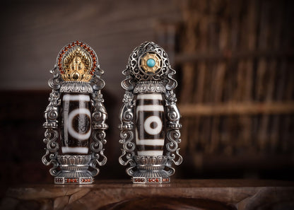 cintamaniBuddha Trace Cintamani DZI Pendant Buddha Trace