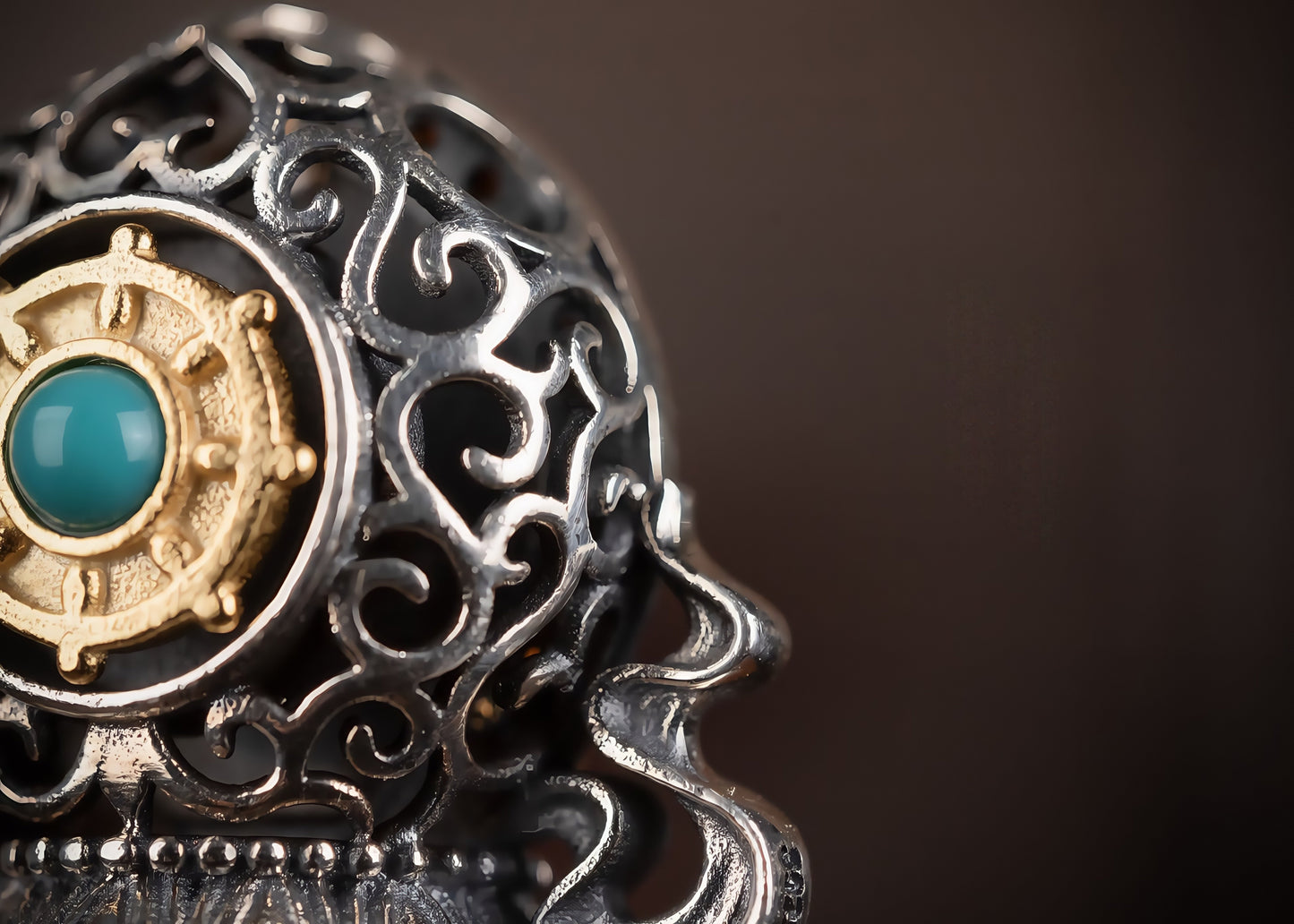 cintamaniBuddha Trace Cintamani DZI Pendant Buddha Trace