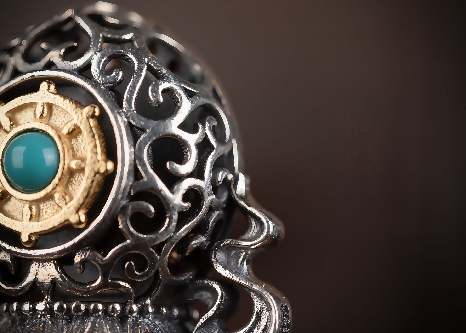 cintamaniBuddha Trace Cintamani DZI Pendant Buddha Trace