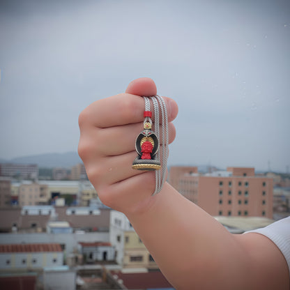 Buddha Trace Dragon-Snake Cinnabar Pendant Buddha Trace