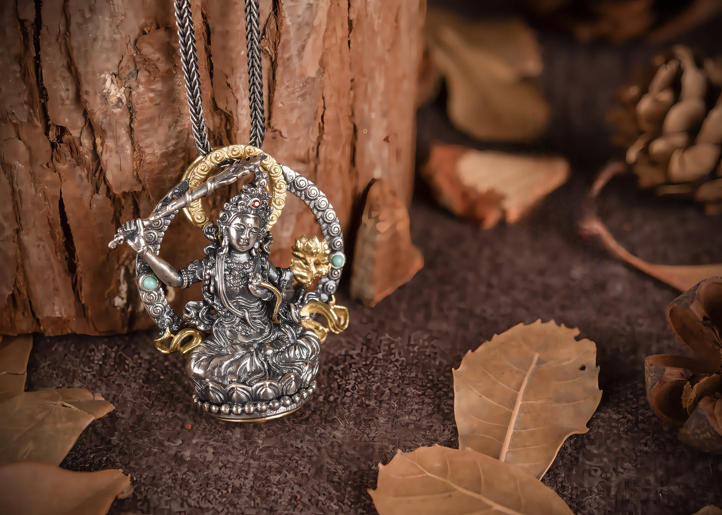 Buddha Trace Manjushri Bodhisattva Pendant Buddha Trace
