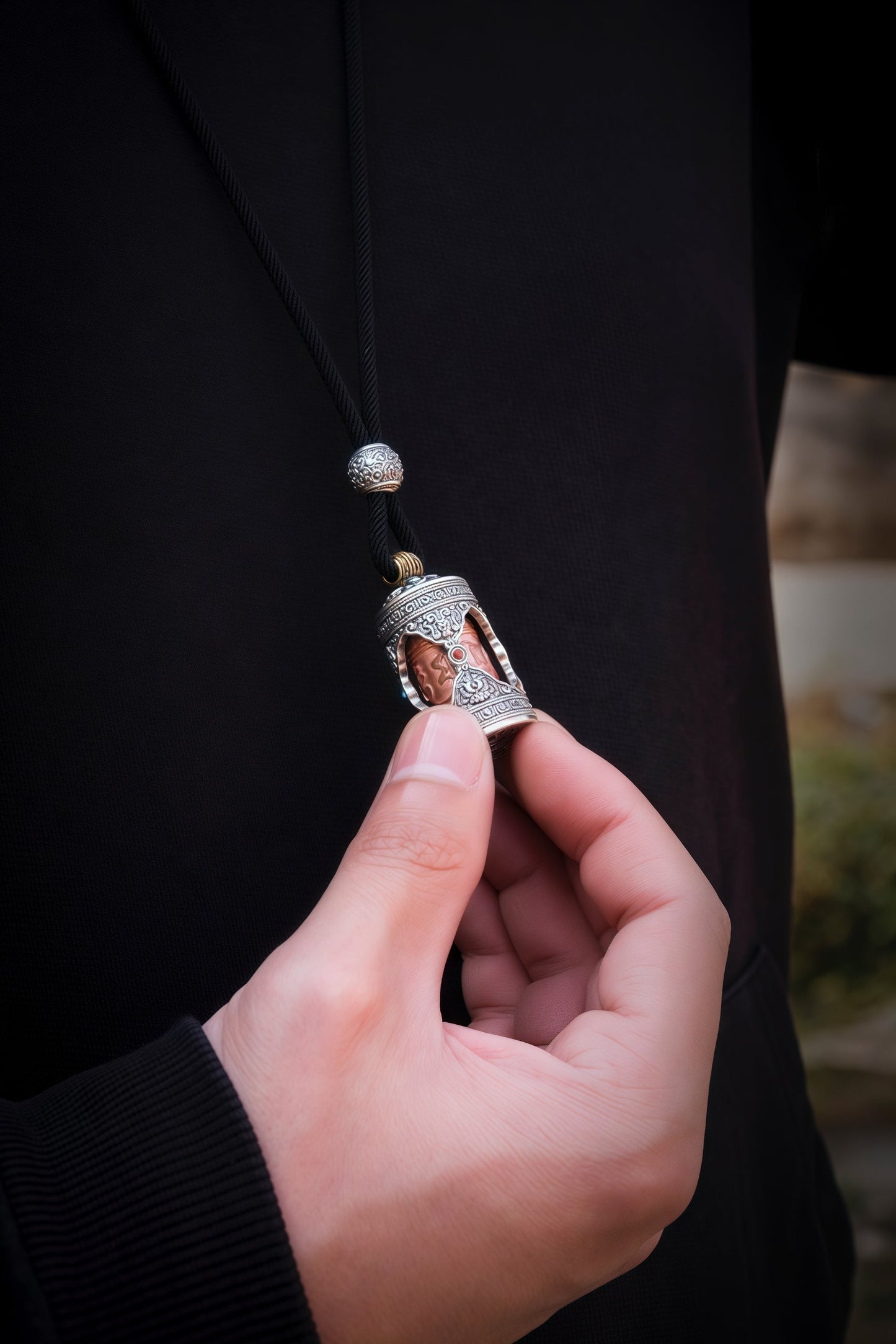 Buddha Trace six-character mantra pendant Buddha Trace