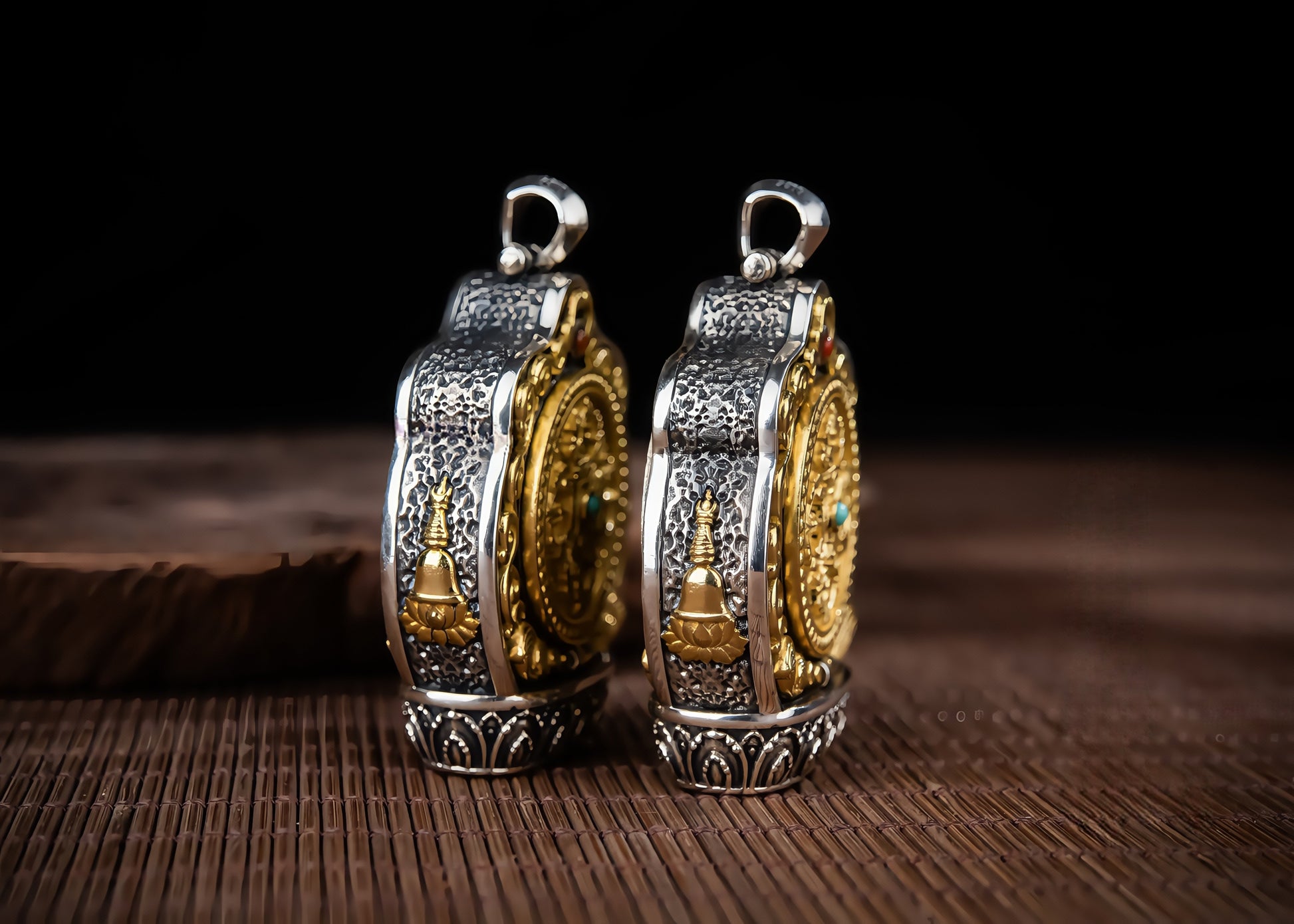 Buddha Trace vajra cross pendant Buddha Trace