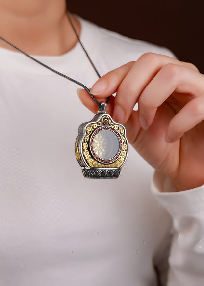 Buddha Trace vajra cross pendant Buddha Trace