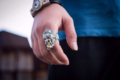 Buddha Trace Elephant God Ring Buddha Trace