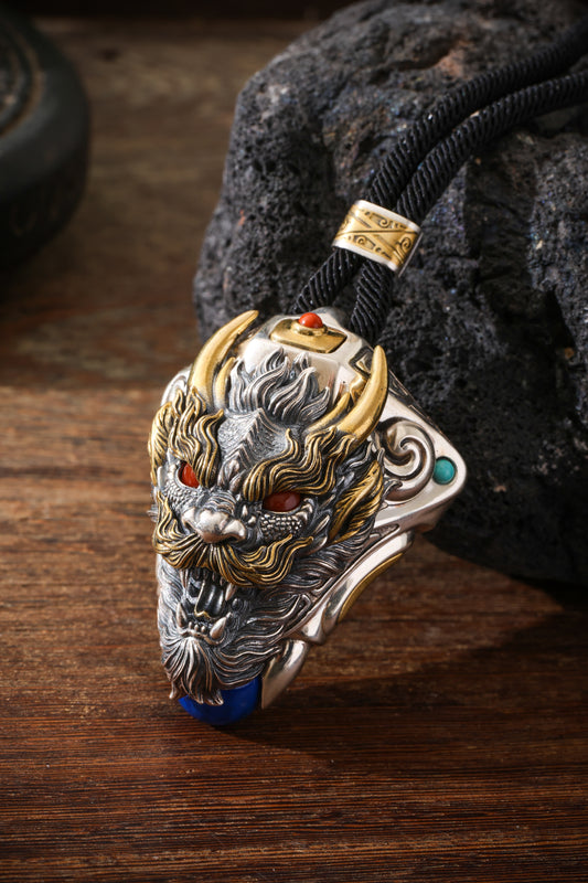 Buddha Trace Tibetan Dragon-Subduing Arhat Pendant Buddha Trace
