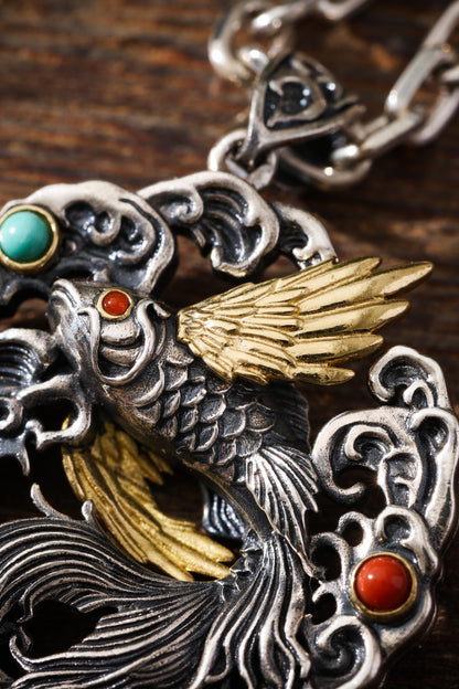 Buddha Trace Flying Fish Spirit Pendant Buddha Trace