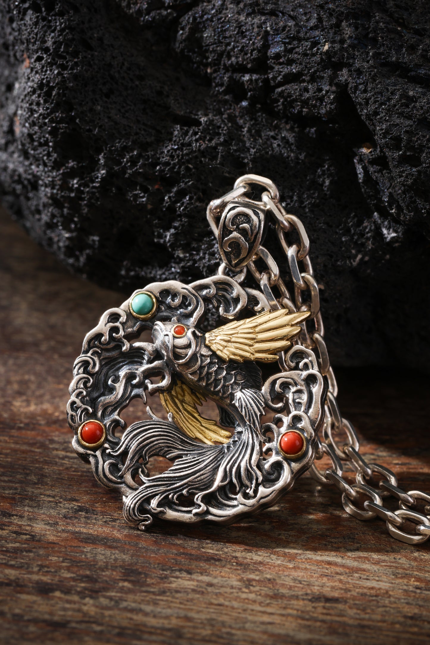 Buddha Trace Flying Fish Spirit Pendant Buddha Trace