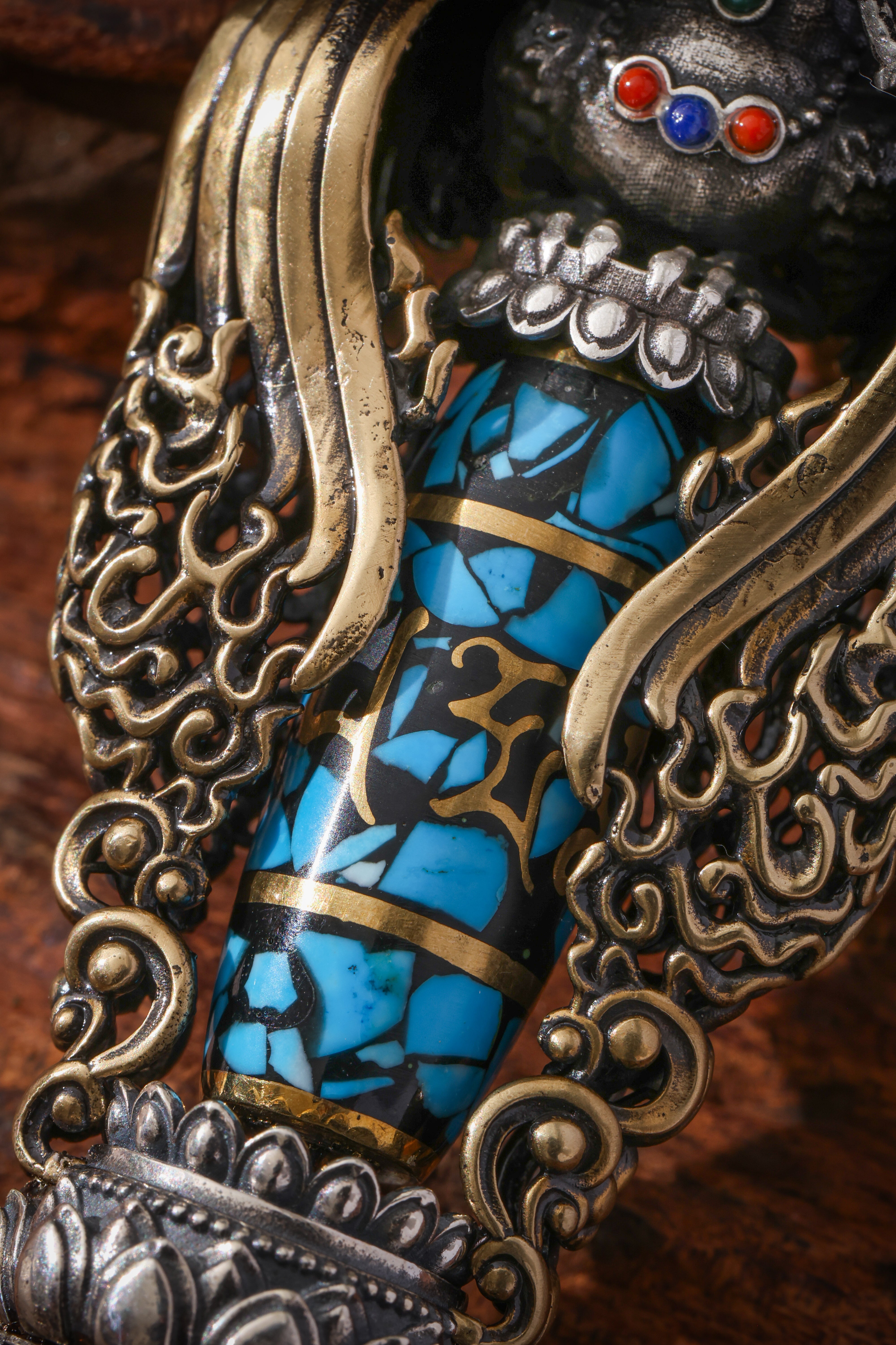 Buddha Trace Tibetan Garuda Dzi Pendant Buddha Trace