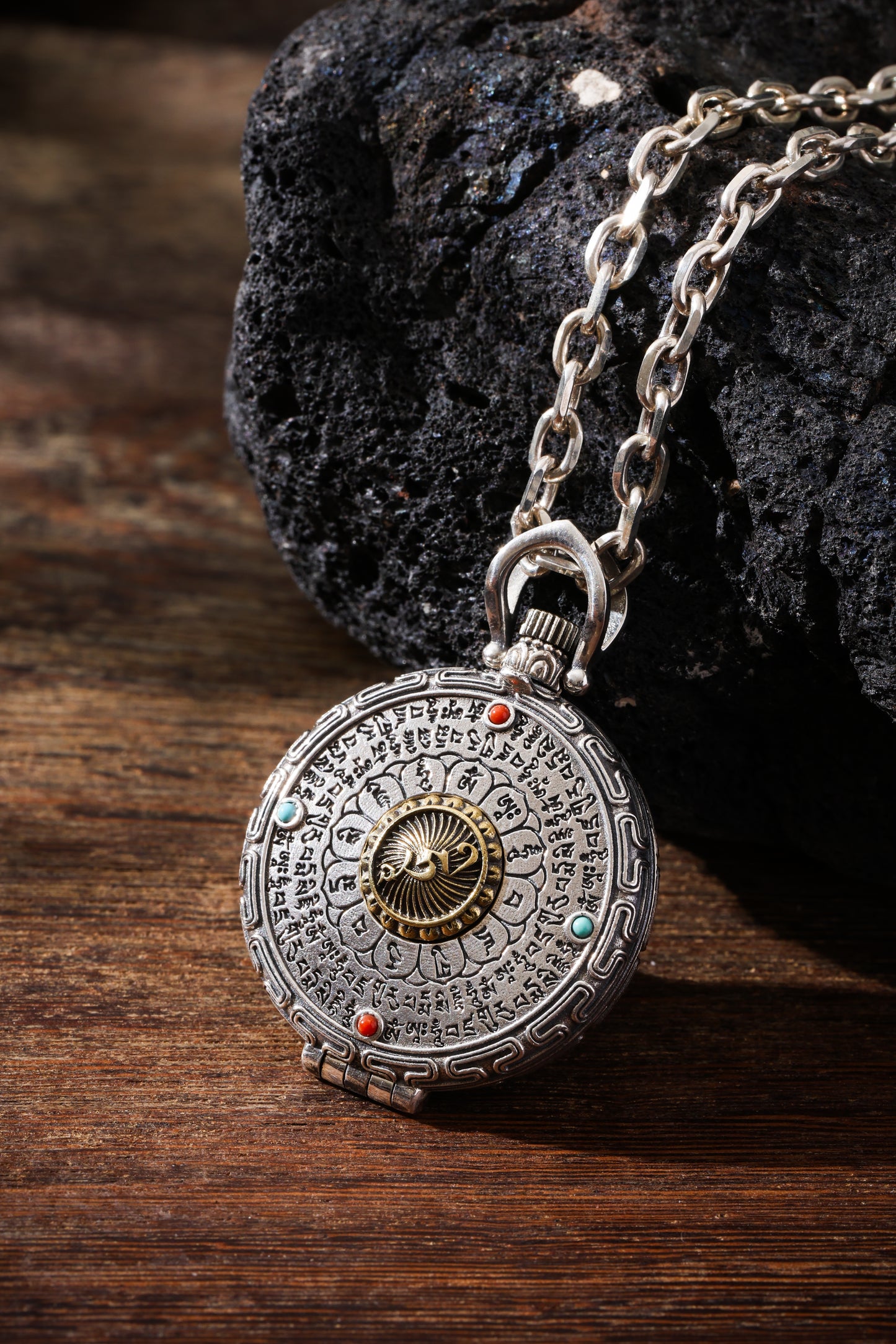 Buddha Trace Guru Rinpoche Heart Mantra Gawu Pendant Buddha Trace