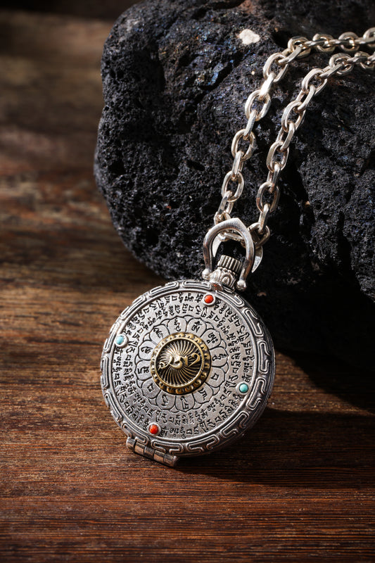 Buddha Trace Guru Rinpoche Heart Mantra Gawu Pendant Buddha Trace