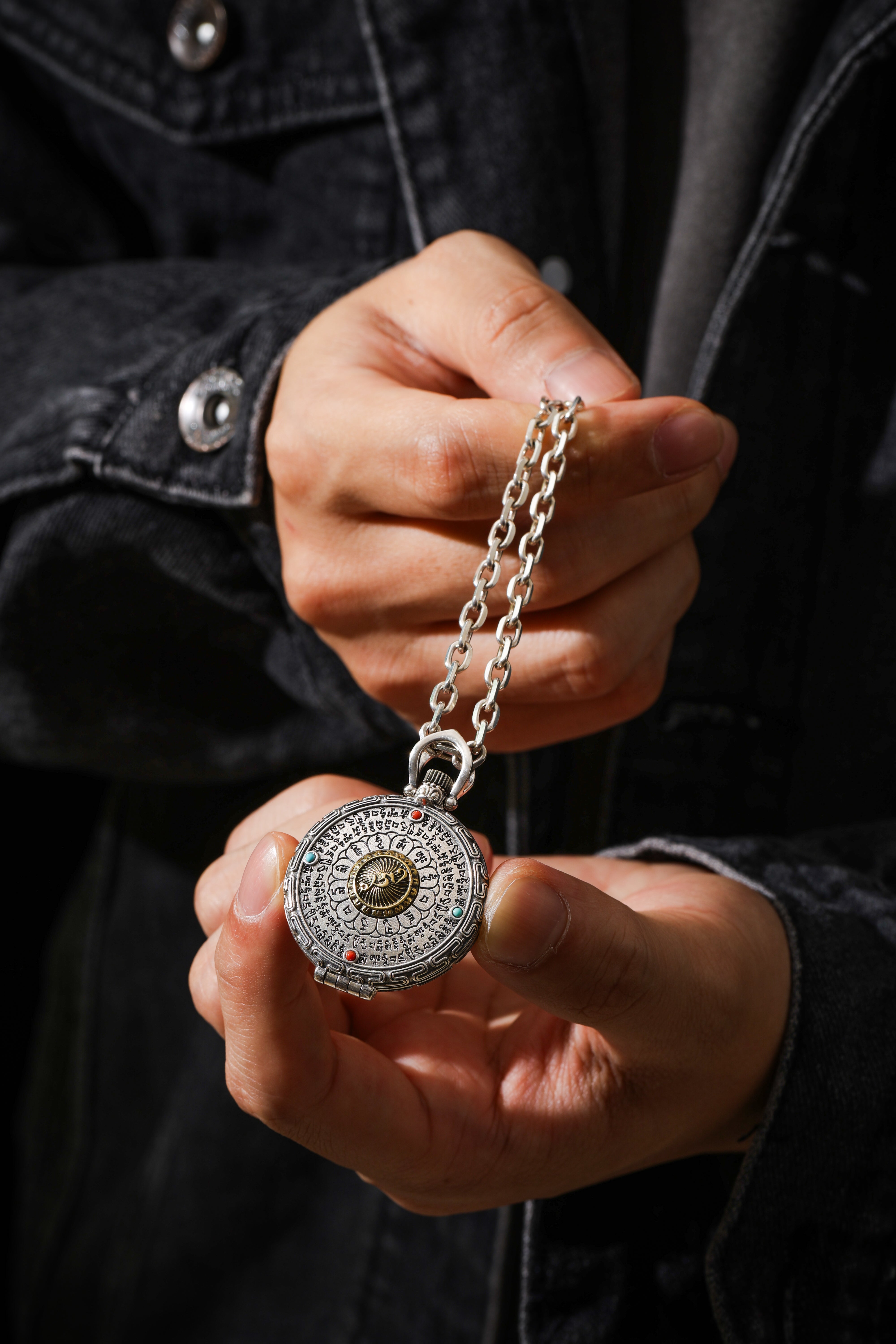 Buddha Trace Guru Rinpoche Heart Mantra Gawu Pendant Buddha Trace