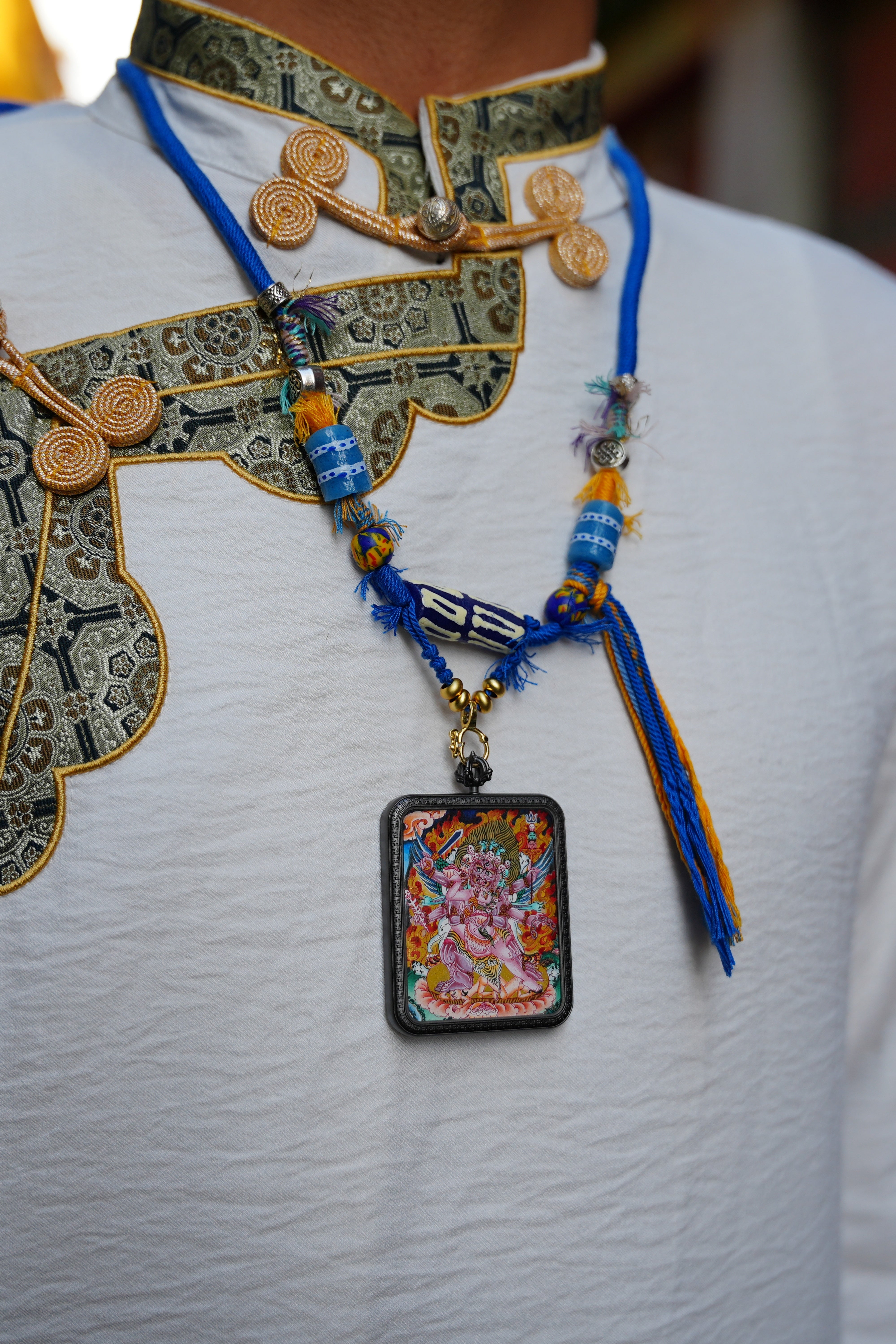 Buddha Trace Tibetan Mahakala Thangka Buddha Trace