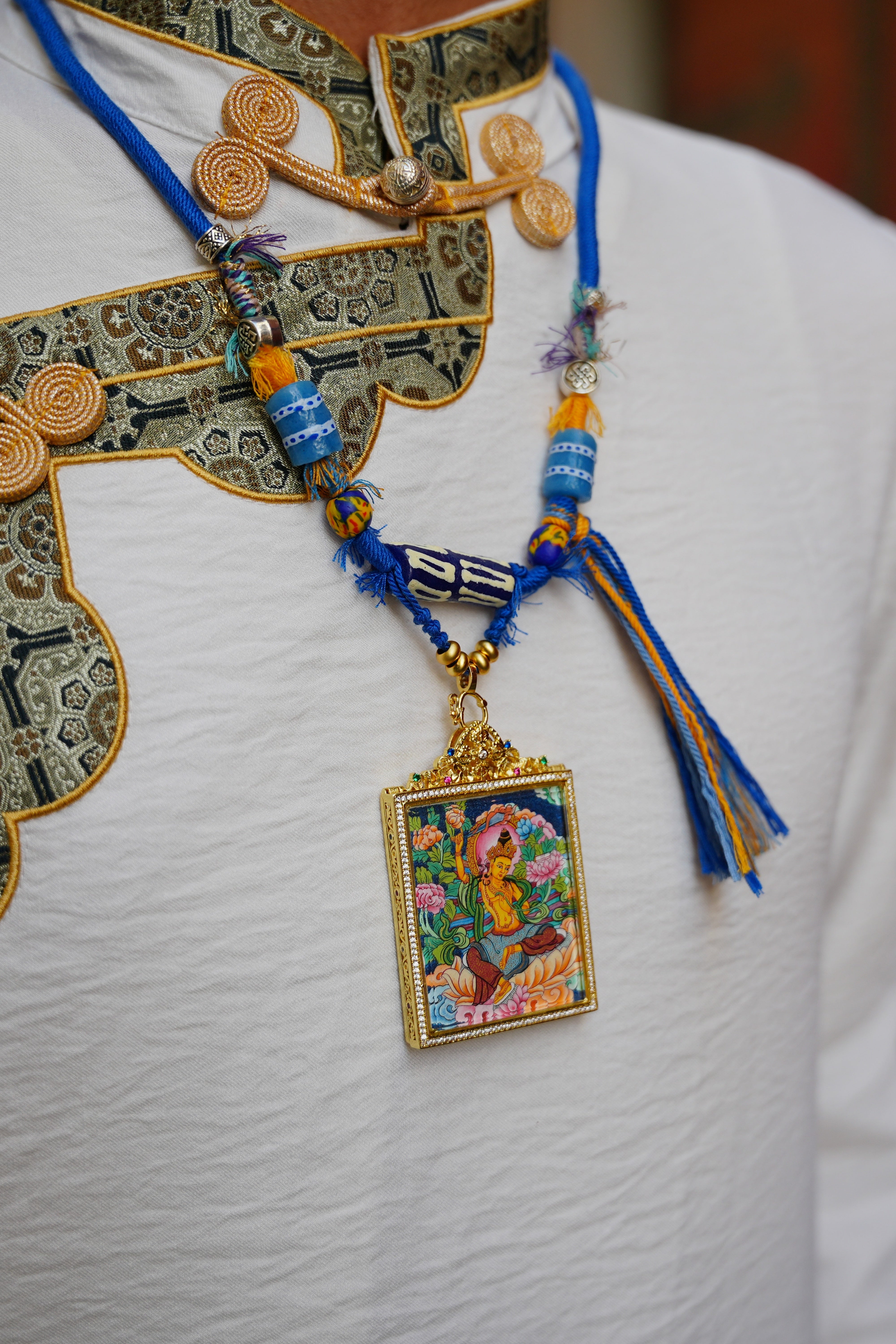 Buddha Trace Tibetan Maitreya Bodhisattva Thangka Buddha Trace