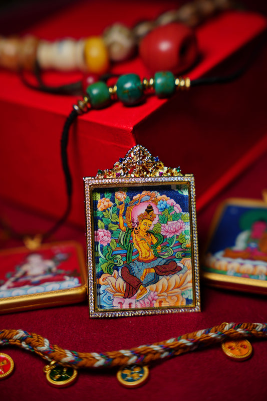 Buddha Trace Tibetan Maitreya Bodhisattva Thangka Buddha Trace