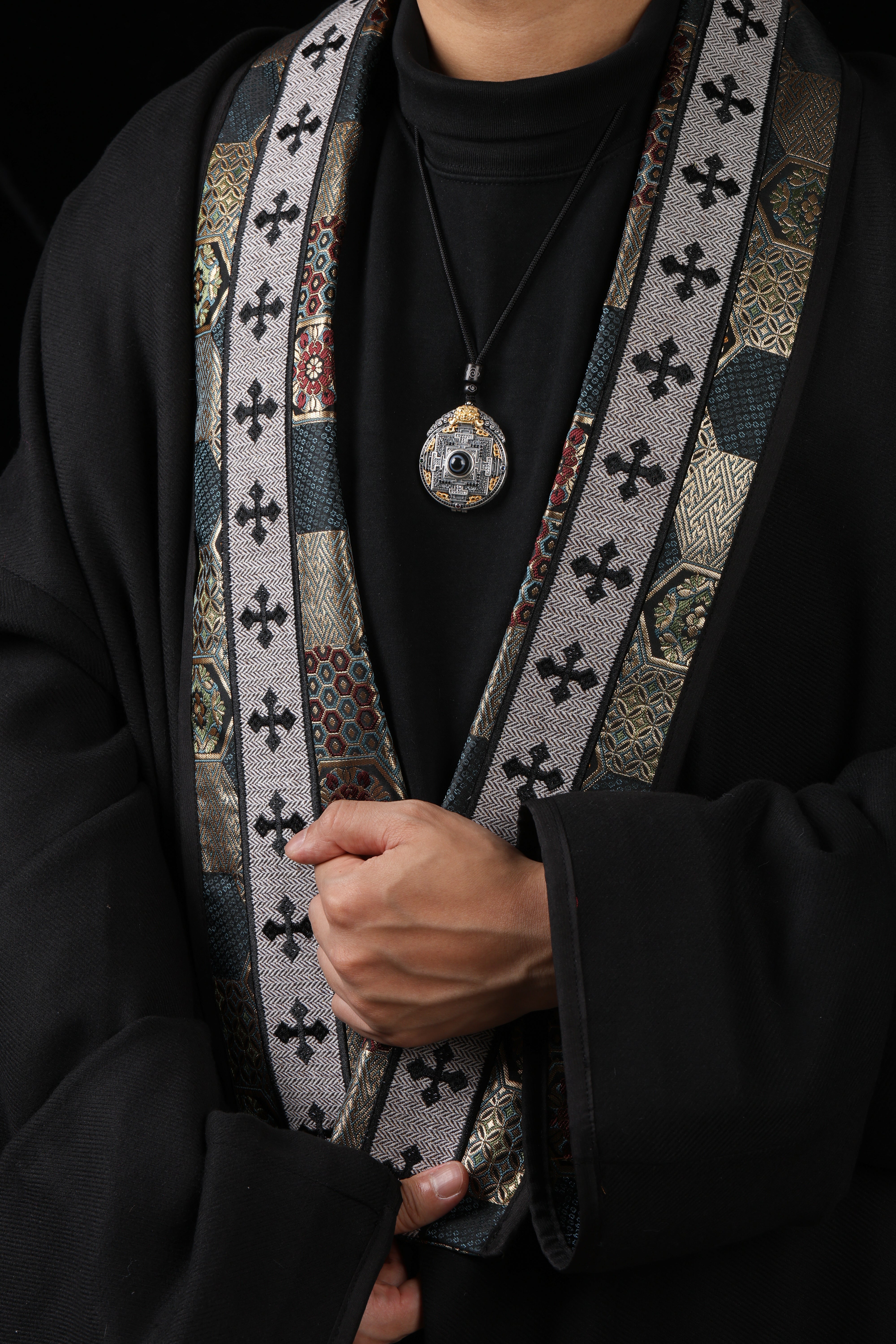 Buddha Trace Tibetan Mandala Dzi Gawu Pendant Buddha Trace