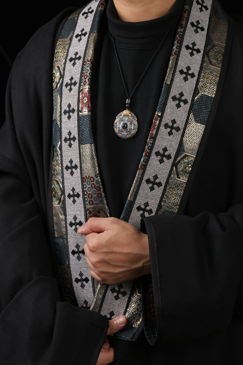 Buddha Trace Tibetan Mandala Dzi Gawu Pendant Buddha Trace