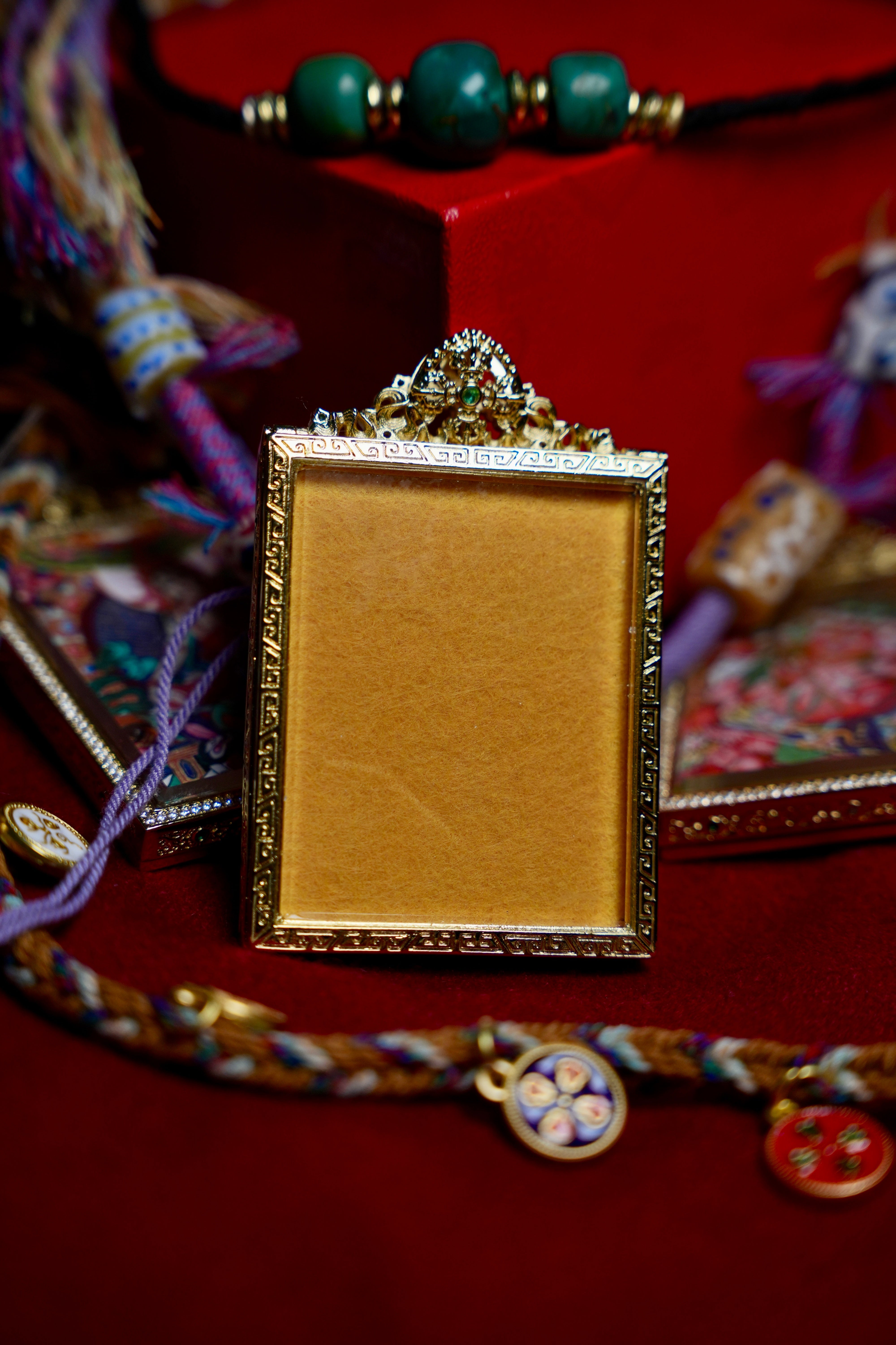 Buddha Trace Tibetan Manjushri Thangka Buddha Trace