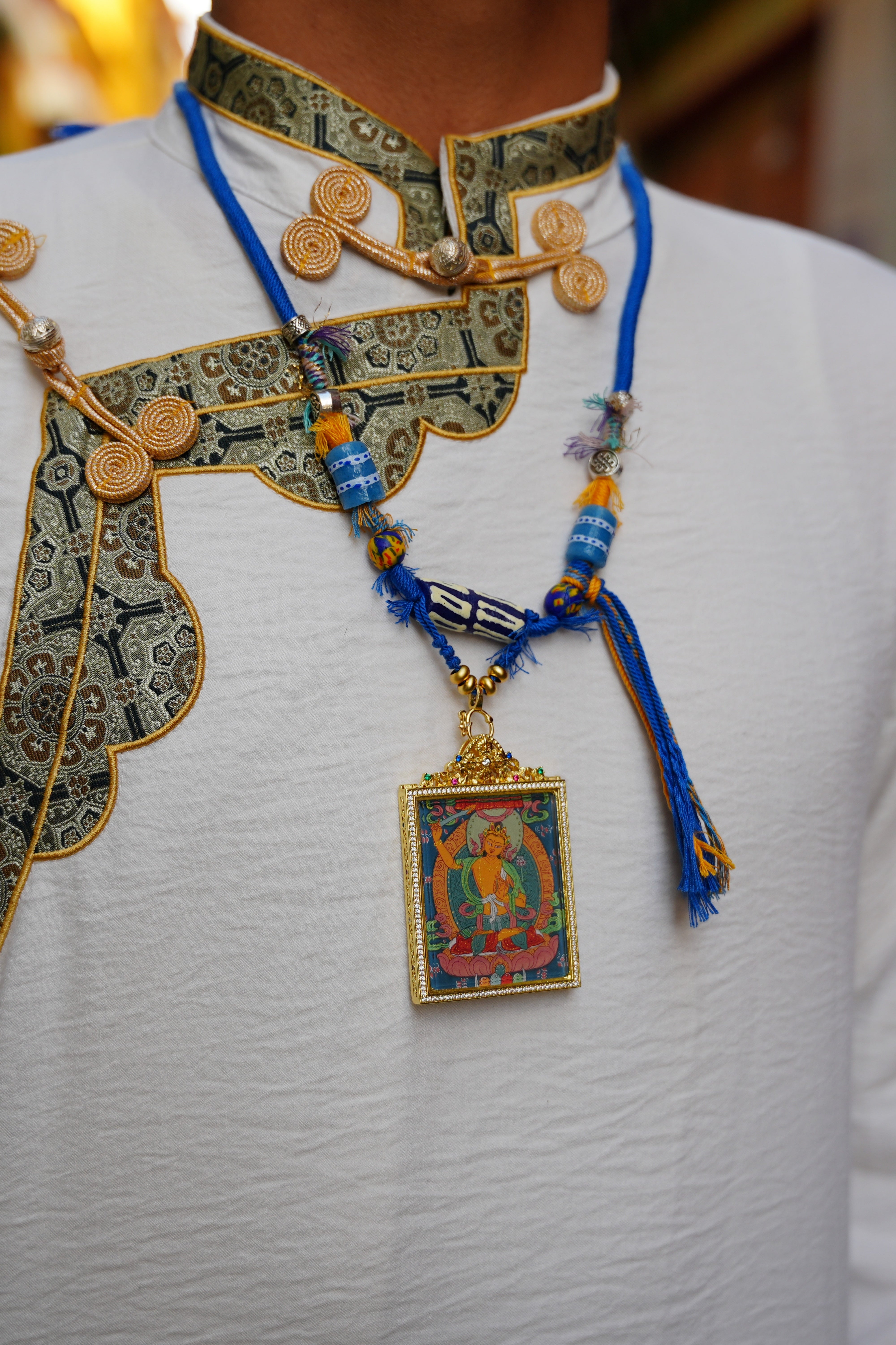 Buddha Trace Tibetan Manjushri Thangka Buddha Trace