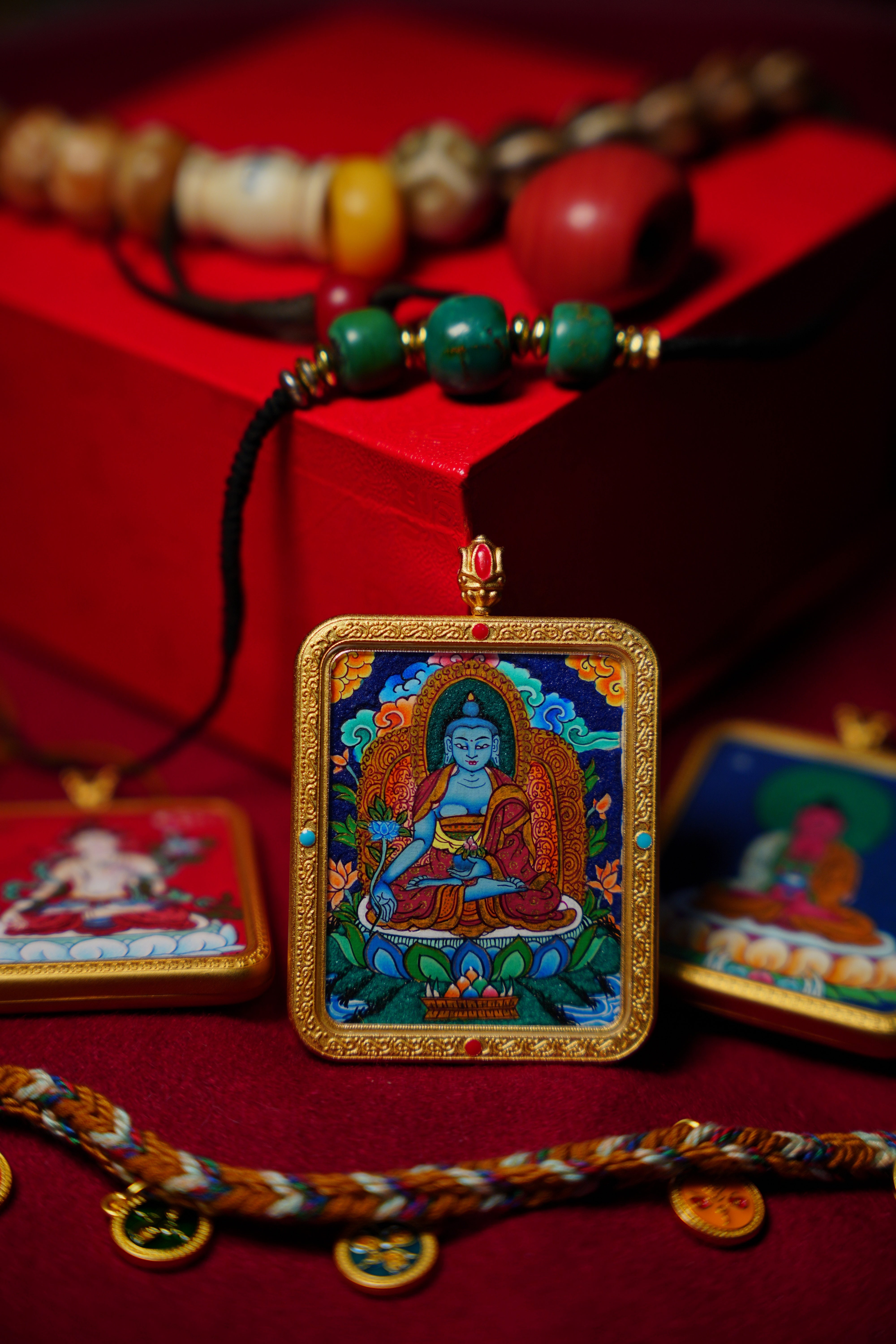 Buddha Trace Tibetan Medicine Buddha Thangka Buddha Trace