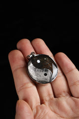Meteoritic Iron & Stone Meteorite Tai Chi Pendant Buddha Trace