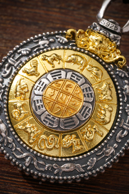 Buddha Trace Nine Palaces and Eight Trigrams Pendant Buddha Trace