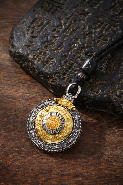 Buddha Trace Nine Palaces and Eight Trigrams Pendant Buddha Trace