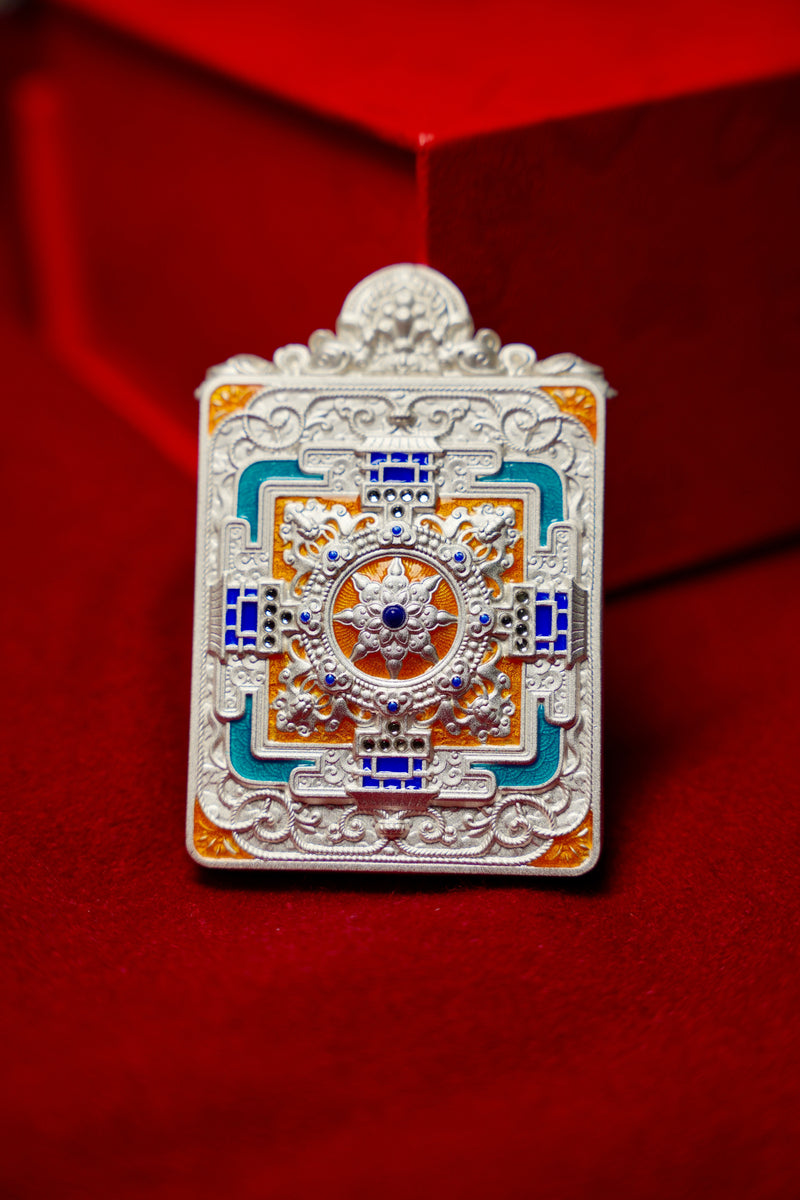 Buddha Trace Tibetan Padmasambhava Thangka Buddha Trace
