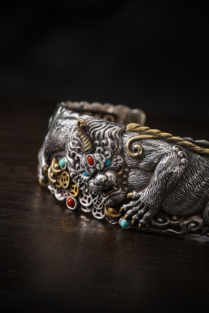 Buddha Trace Tibetan Pixiu Guardian Bracelet Buddha Trace