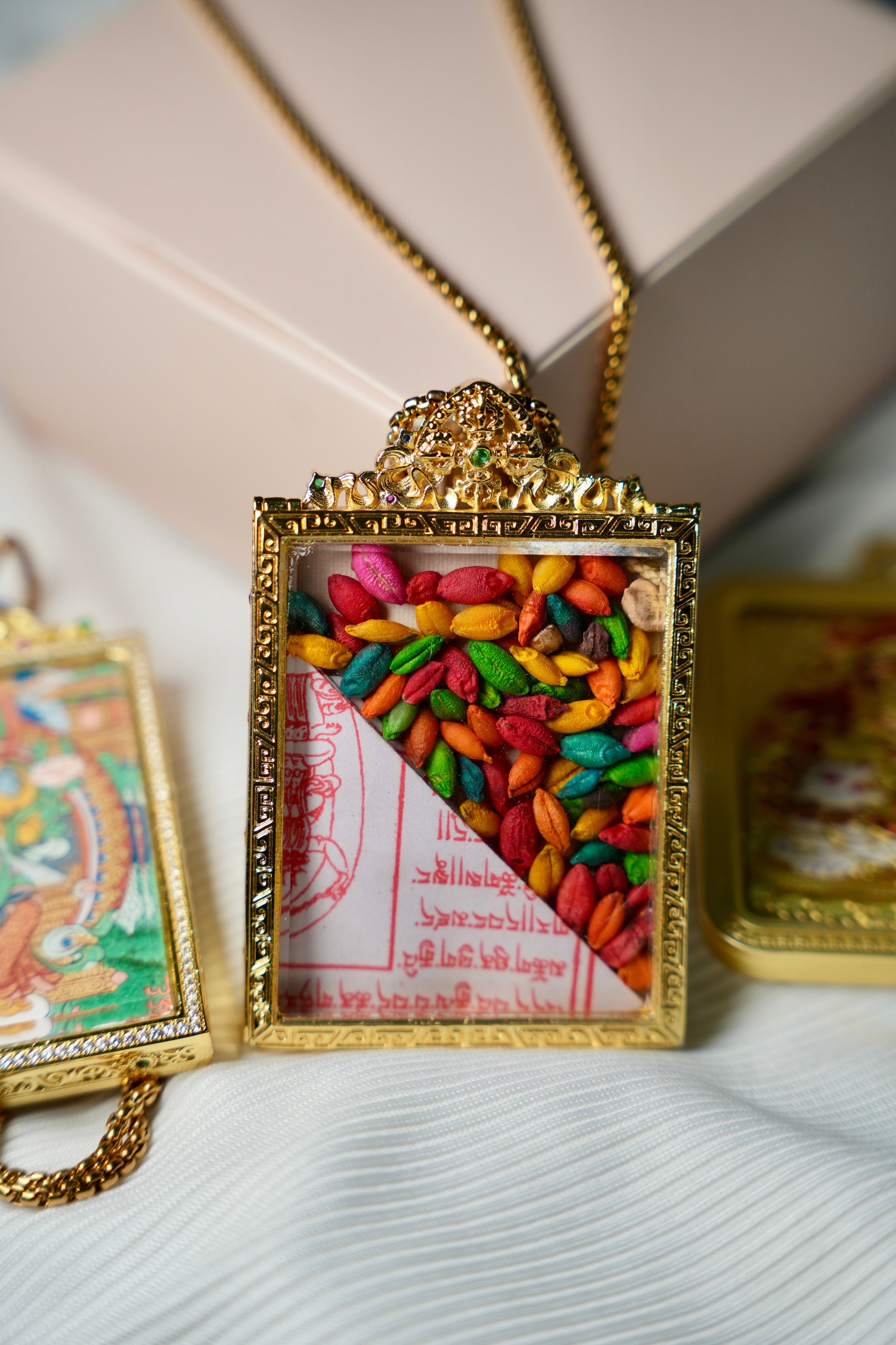 Buddha Trace Tibetan Ratnasambhava Thangka Buddha Trace