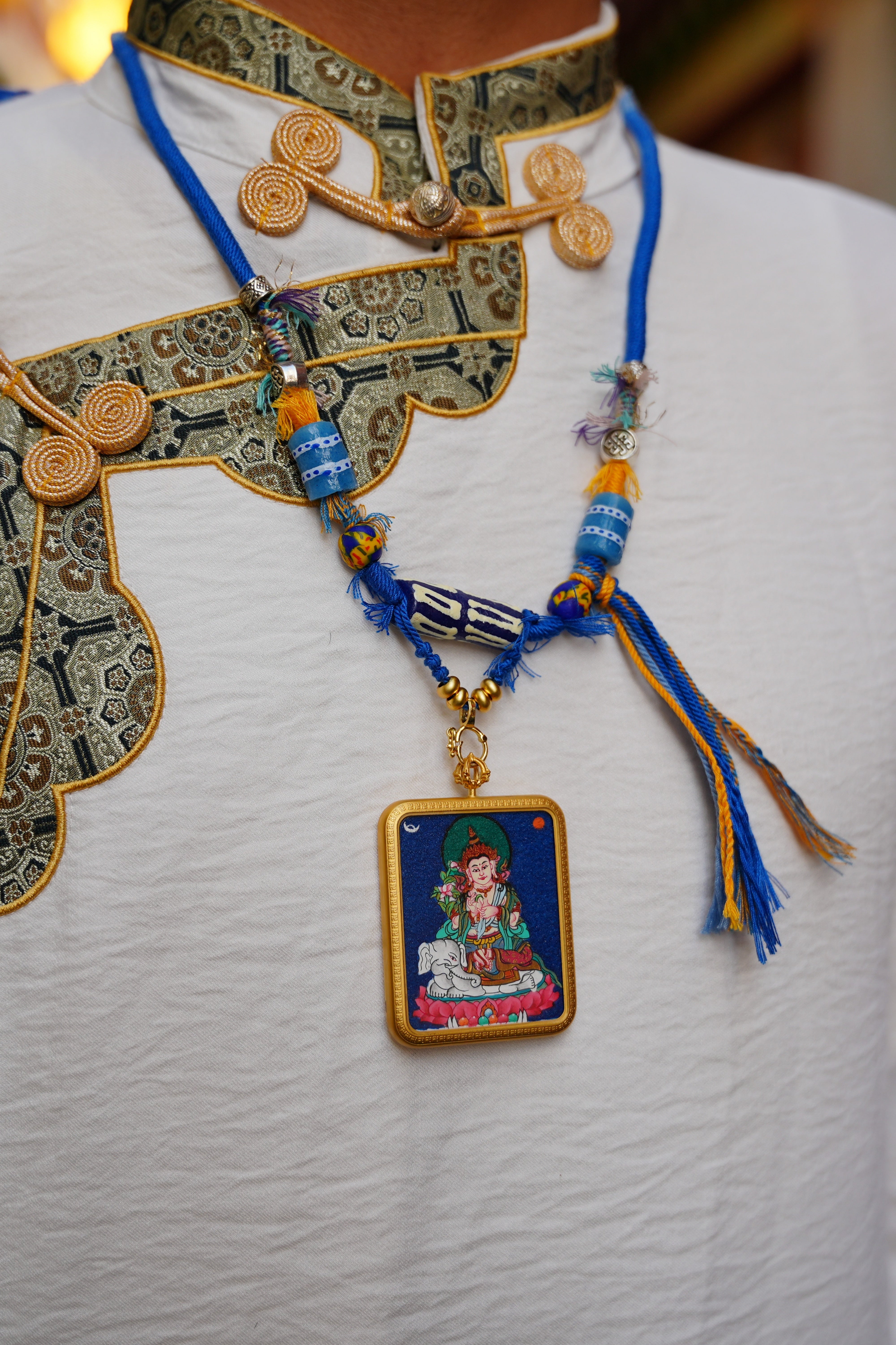 Buddha Trace Tibetan Samantabhadra Thangka Buddha Trace