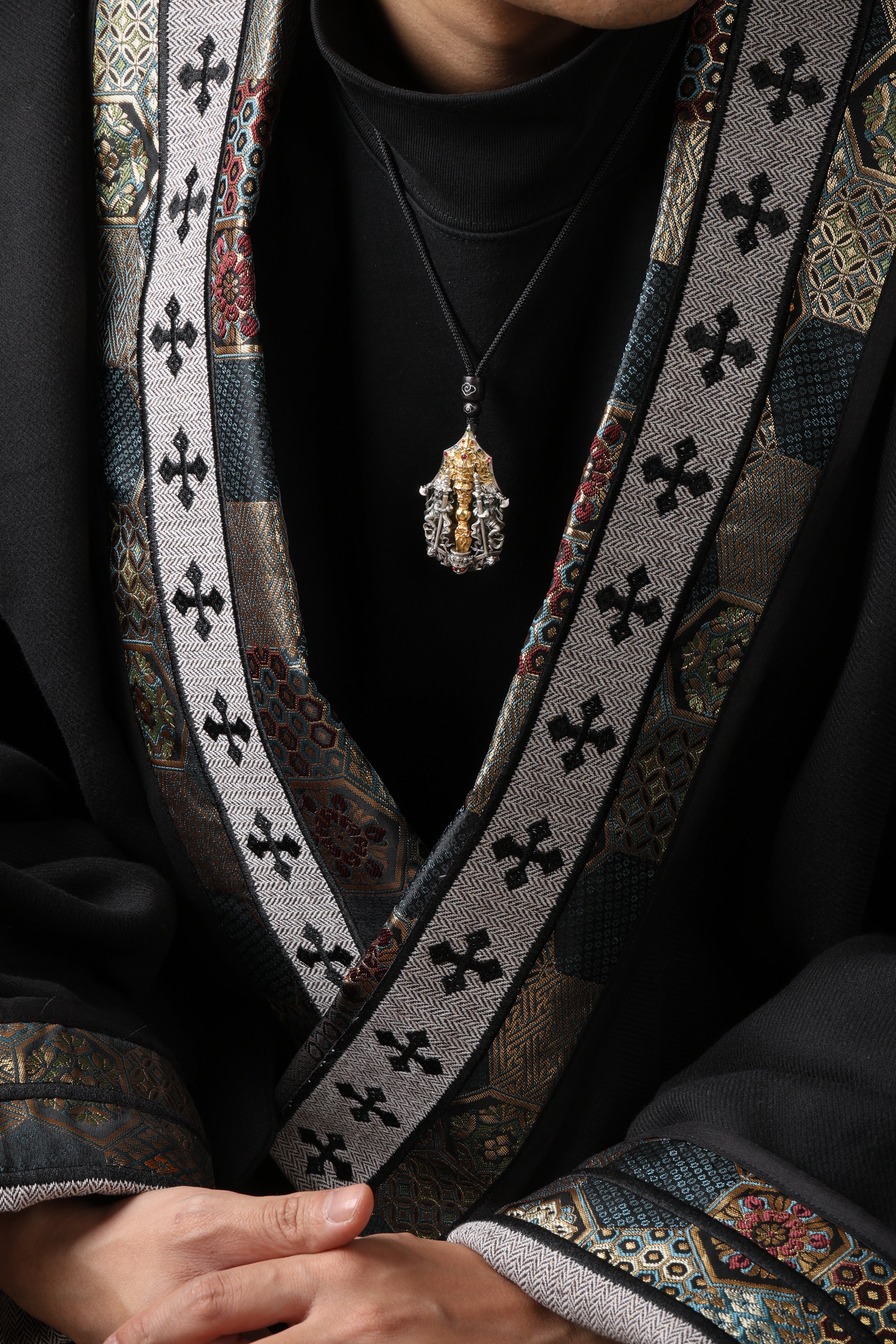 Buddha Trace Tibetan Simhamukha Vajra Pendant Buddha Trace