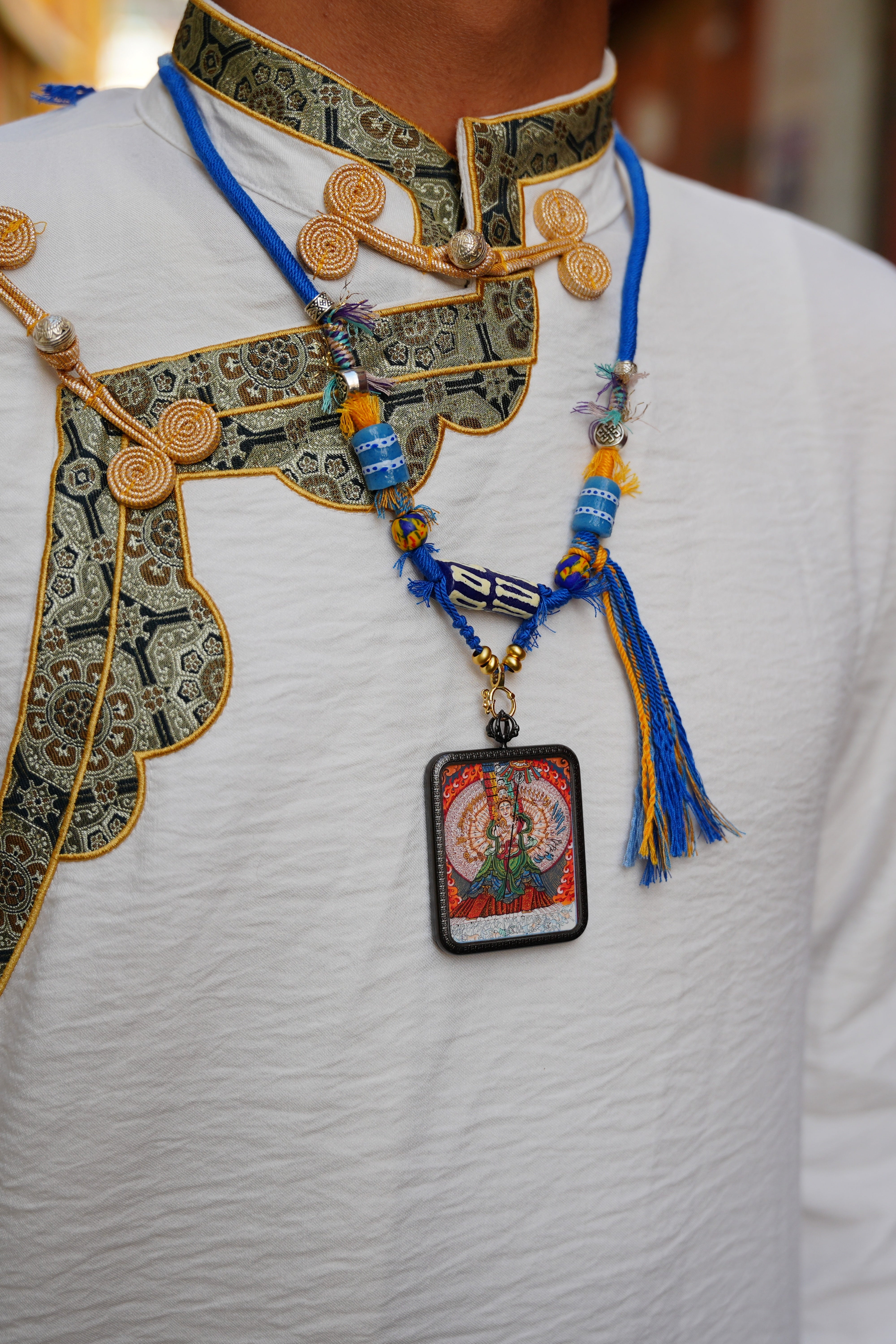 Buddha Trace Tibetan Sitatapatra Thangka Buddha Trace