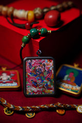 Buddha Trace Tibetan Six-Armed Mahakala Thangka Buddha Trace