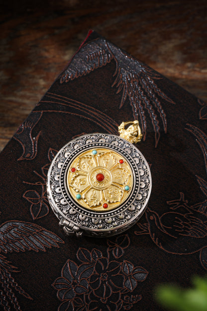 Buddha Trace Six-Syllable Mantra Gawu Pendant Buddha Trace