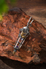 Sterling Silver Amethyst Pavilion Pendant Buddha Trace