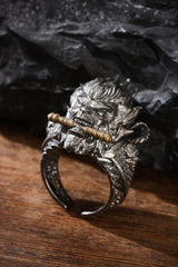 Sterling Silver Wukong Ring Buddha Trace