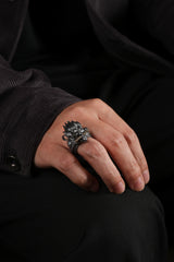 Sterling Silver Wukong Ring Buddha Trace