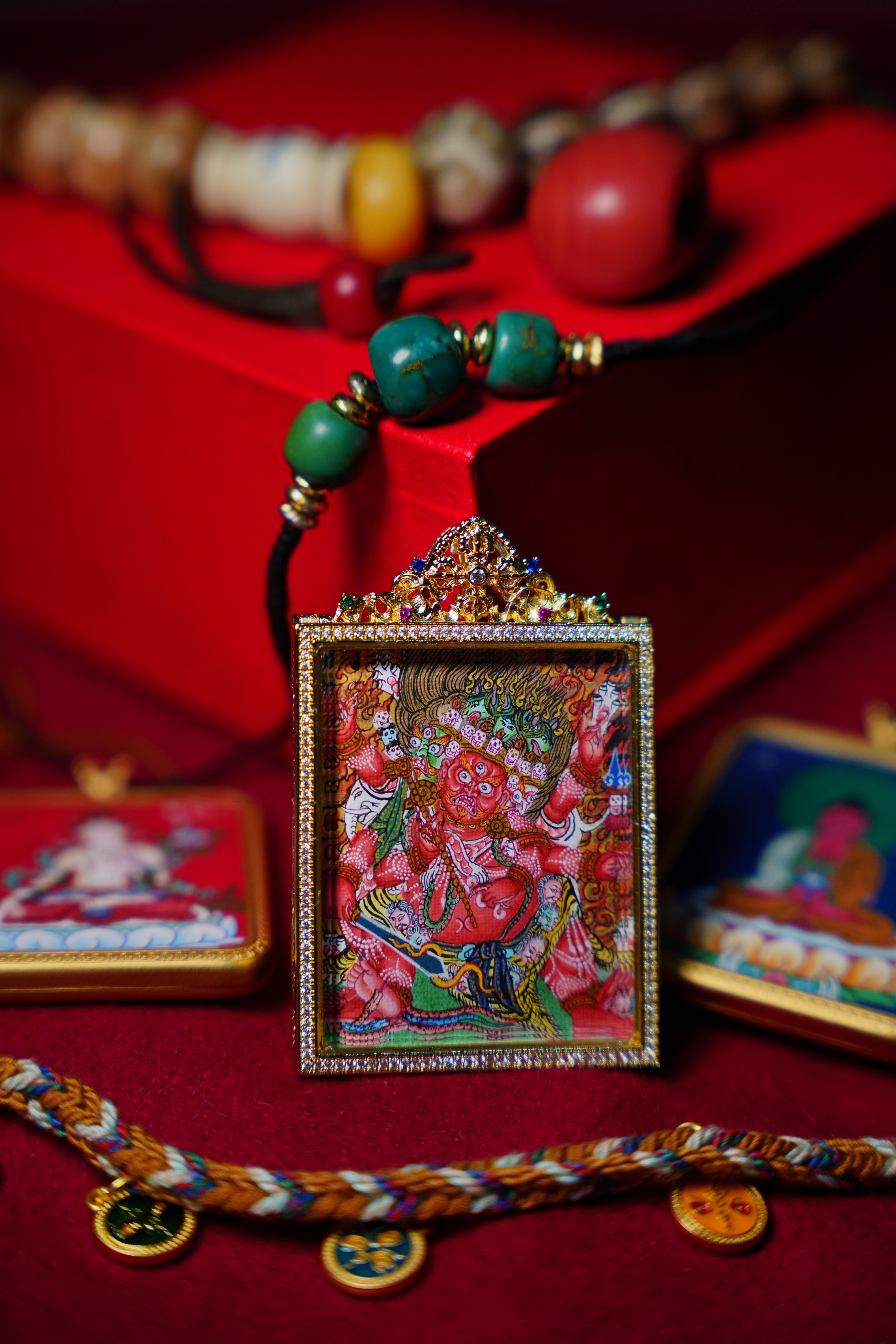 Buddha Trace Tibetan Vajrapani Thangka Buddha Trace