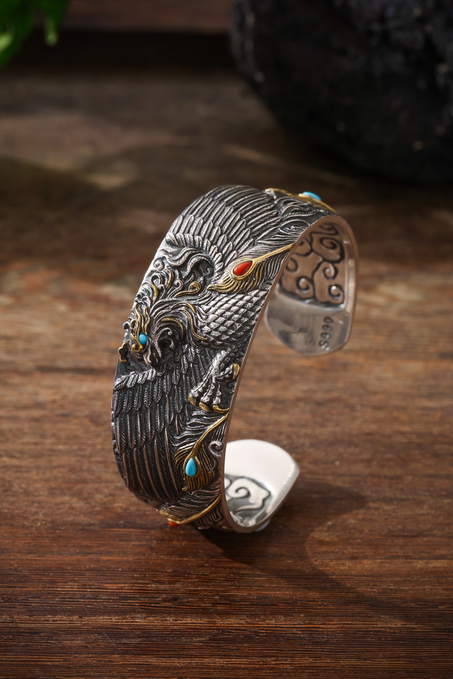 Buddha Trace Tibetan Vermilion Bird Guardian Bracelet Buddha Trace