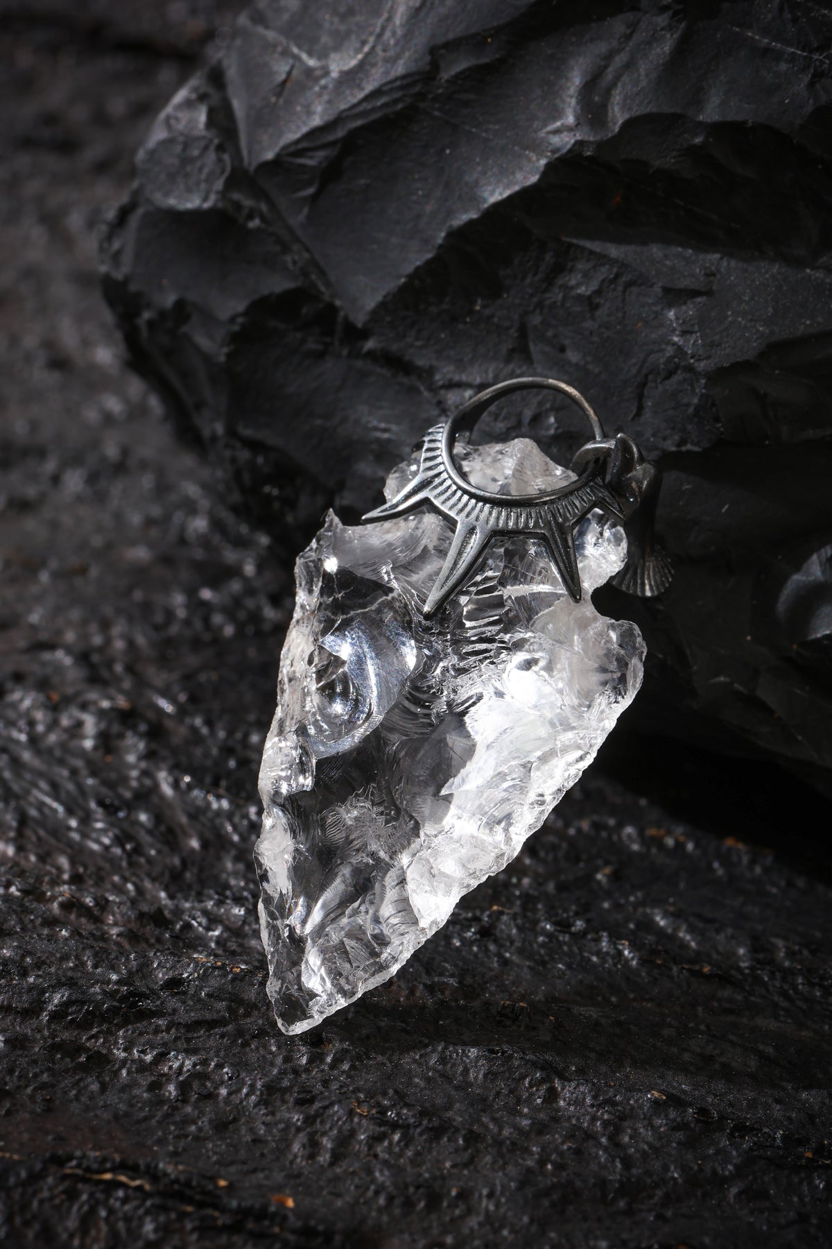 White Crystal Pendant Buddha Trace